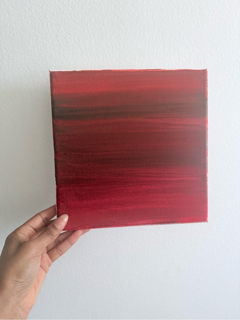 Red Abstract Canvas Art by